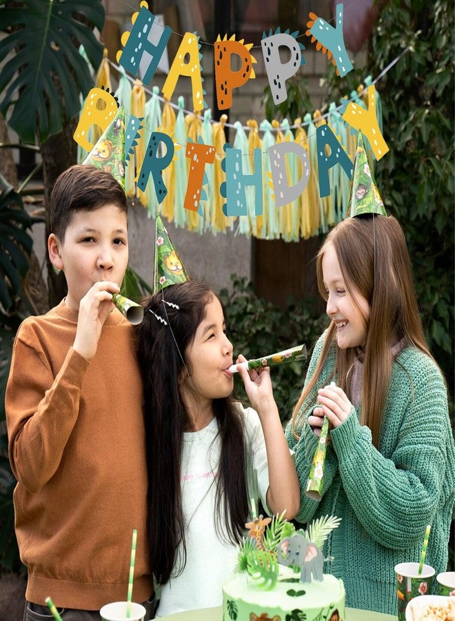 Chictry Dinosaur Theme Party Dino Dinosaur Birthday Banner for Kids Boys Baby shower - Image 3